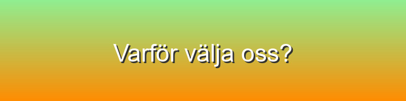 Varför välja oss?